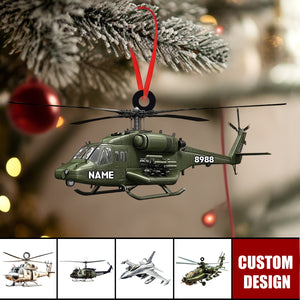 Personalized Military Helicopter Christmas Ornament – Gift For Army