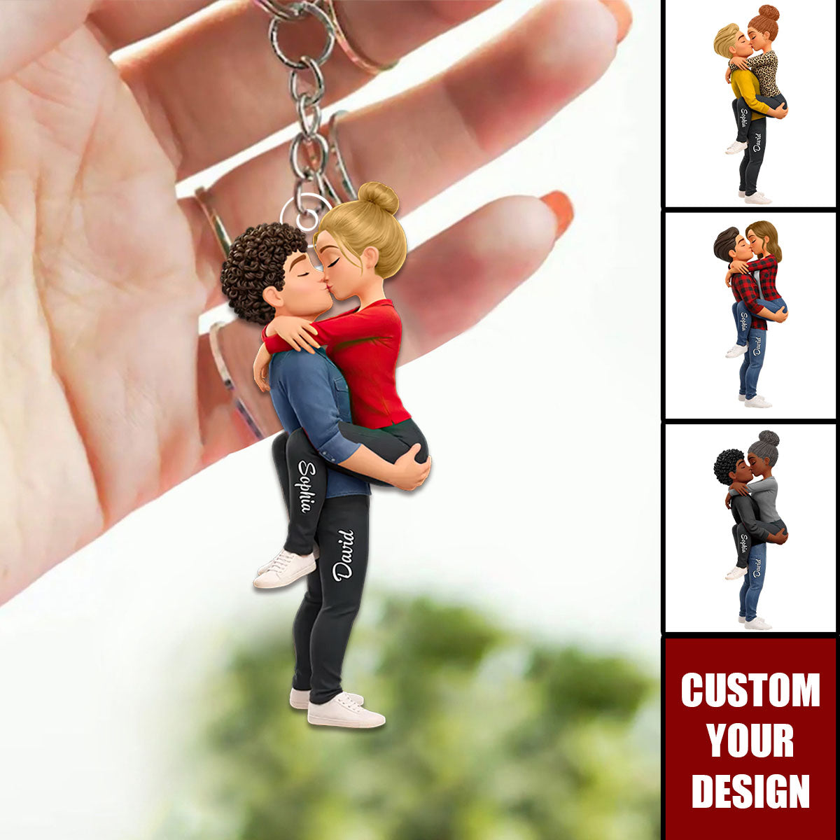 You Are The Missing Piece To My Heart - Personalized Acrylic Keychain - Anniversary, Valentine's Day Gift, Gift For Him, Gift For Her