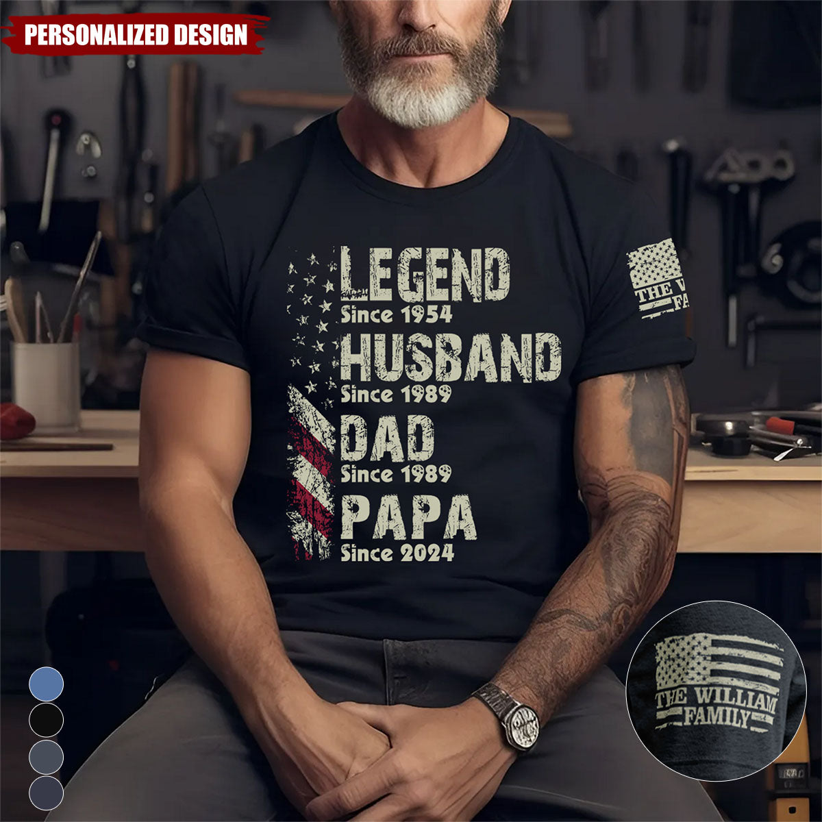 Personalized Legend Husband Dad Papa Since Father's Day Shirt
