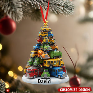 Personalized Kid Truck Christmas Ornament