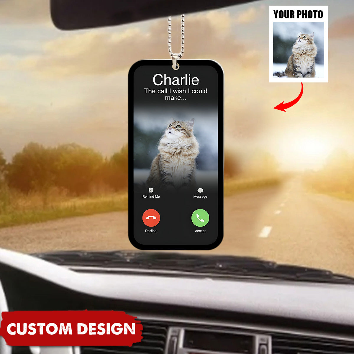 I Wish I Could Make - Custom Photo Car Ornament