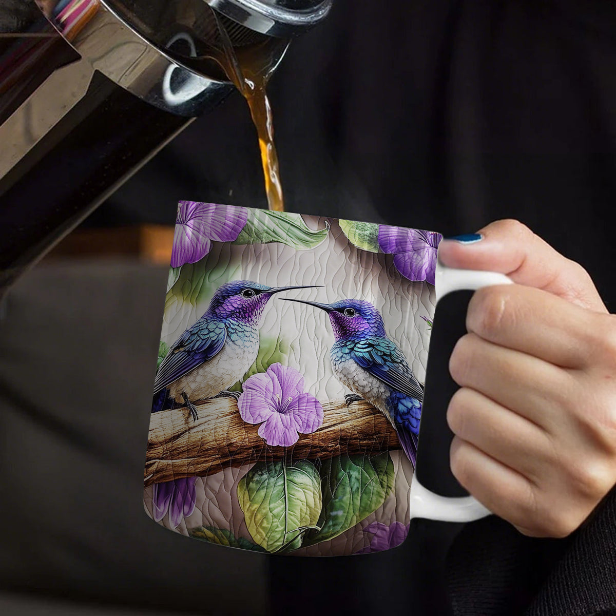 Amethyst Lovebirds Coffee Mug - Gift For Bird Lovers