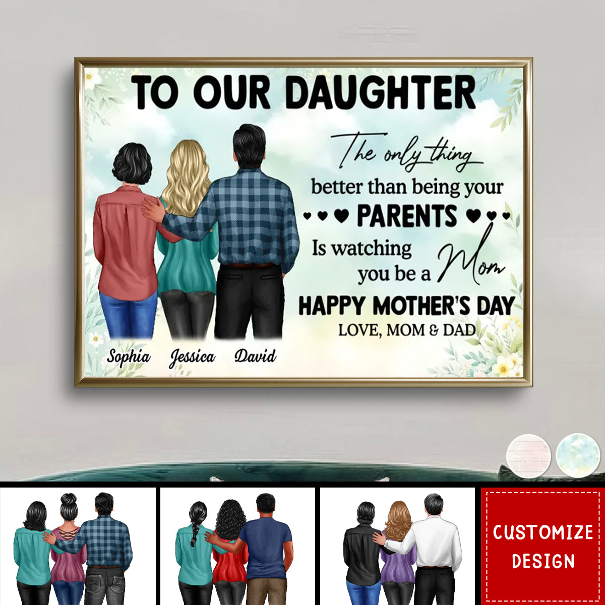 To My Daughter From Dad And Mom Personalized Poster