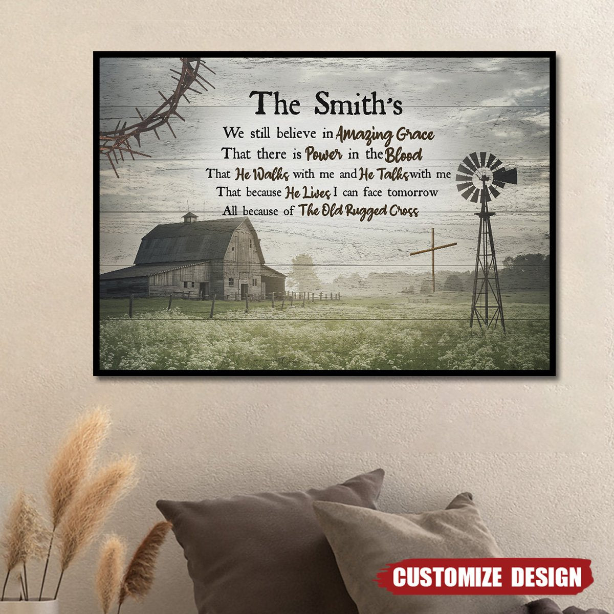 Personalized Amazing Grace Premium Poster