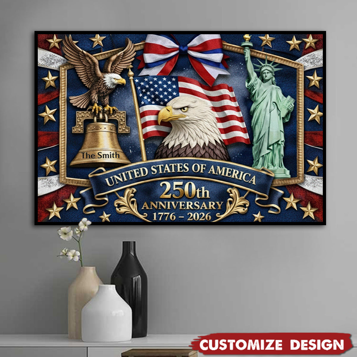 USA 250th Anniversary - Personalized Patriot Poster