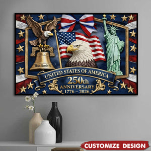USA 250th Anniversary - Personalized Patriot Poster