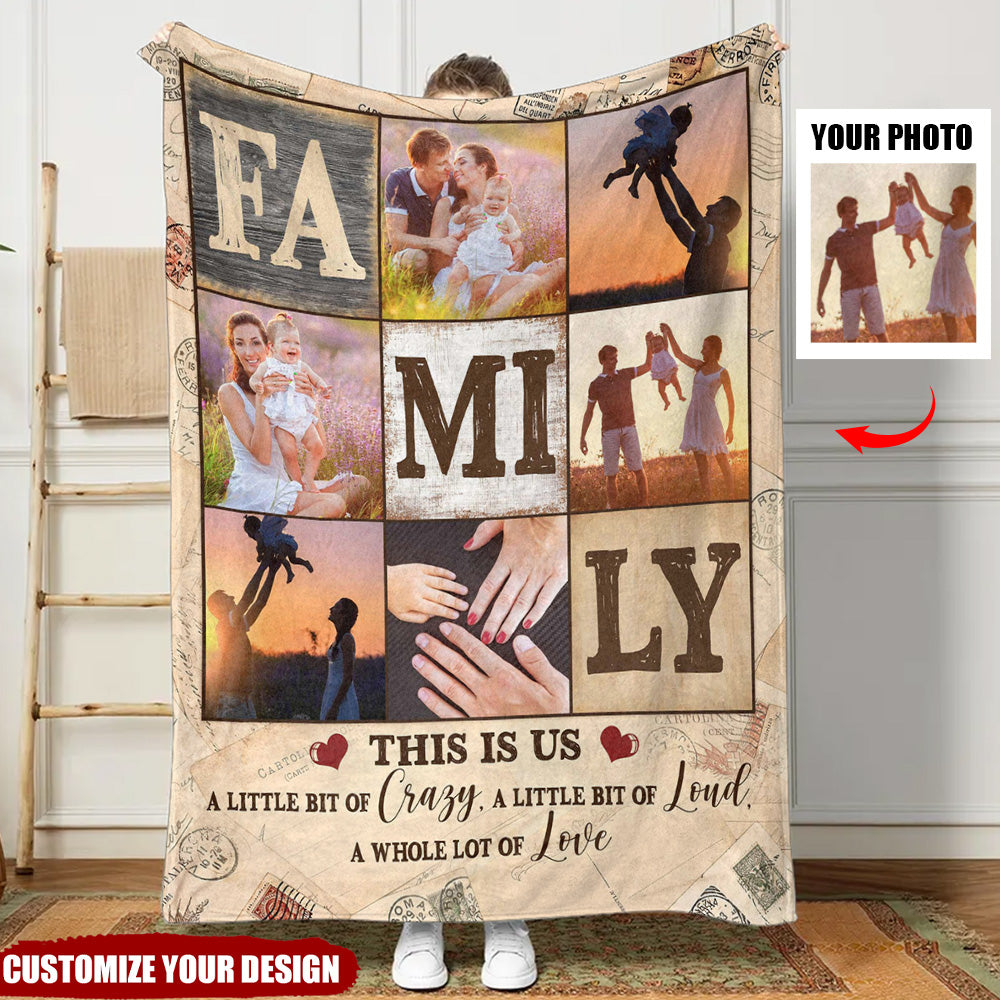 A Whole Lot Of Love - Personalized Blanket - Gift For Dad, Mom, Family Members - From Son, Daughter, Husband, Wife