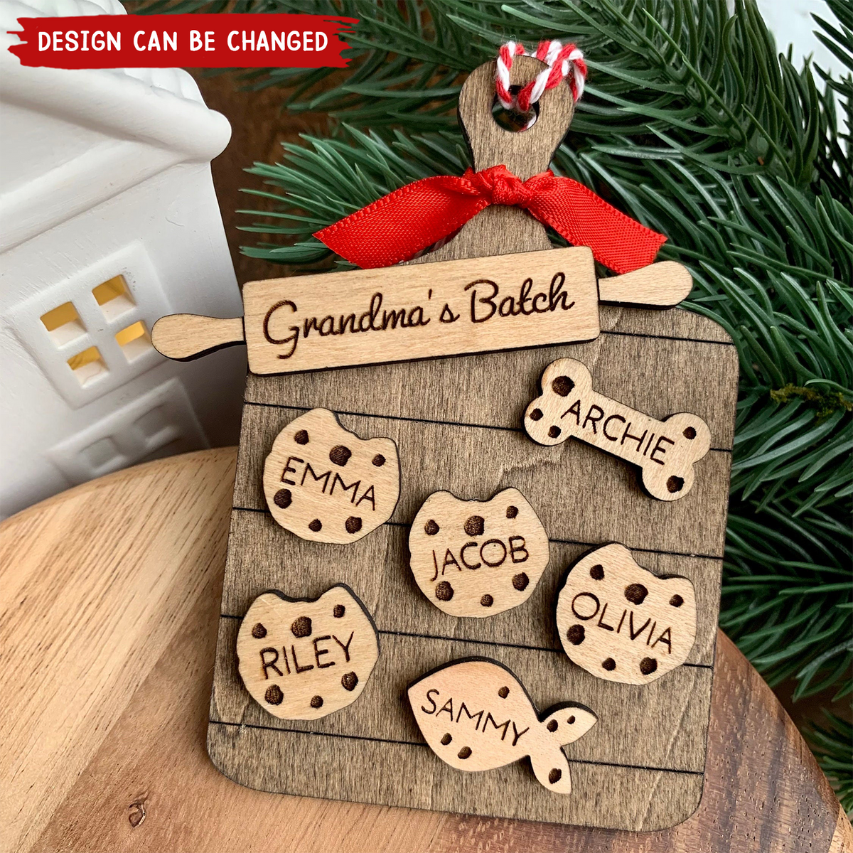 2024 New Release - Family Cookie Personalized 2-Layered Wooden Ornament