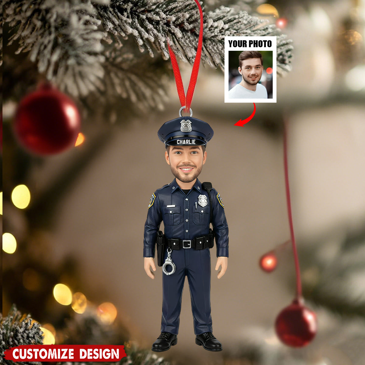 Proud To Be Police Officer - Personalized Police Officer Ornament