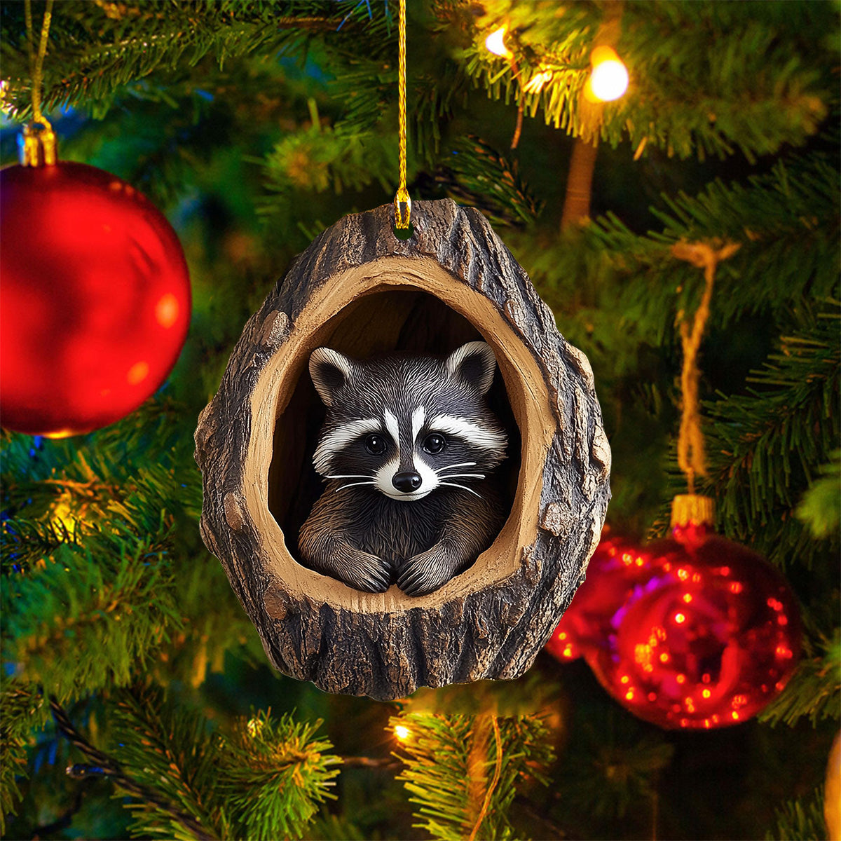 2024 New Release-Raccoon Christmas Ornament-Gift for Raccoon Lover
