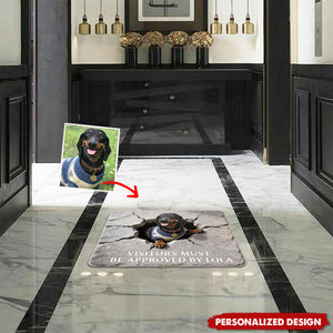 Visitors Must Be Approved-Personalized Dog Shaped Doormat/ Rug