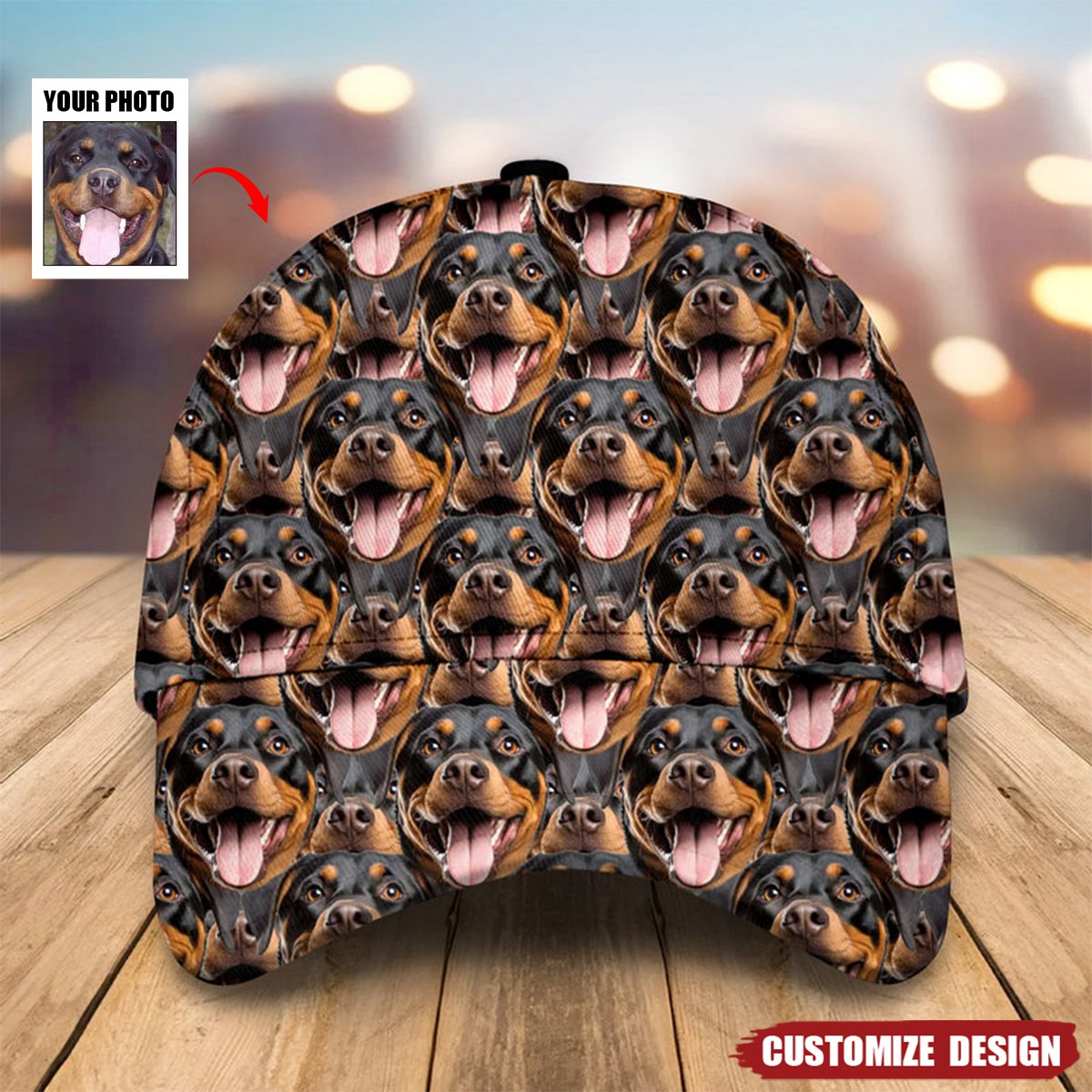 Custom Cute Funny Photo Dog Cat Face For Dog Cat Lovers Cap