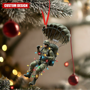 Military Parachutist - Personalized Veteran Ornament