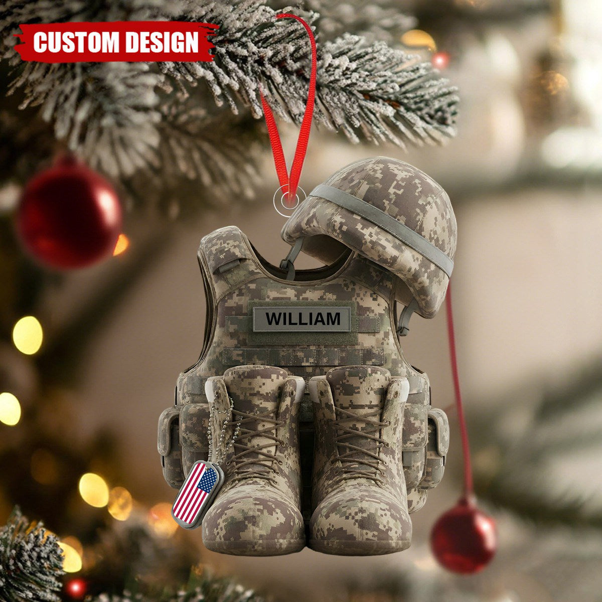 Honoring Heroes Ornament Personalized Gifts for Veterans
