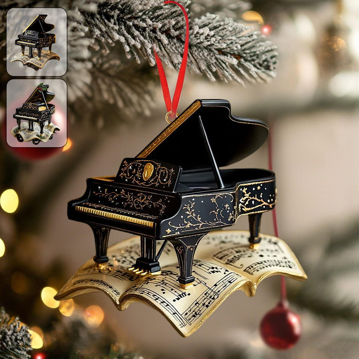 Piano Christmas Ornament - Gift For Pianist