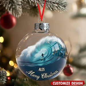 Surfing Life - Personalized Surfing Ornament