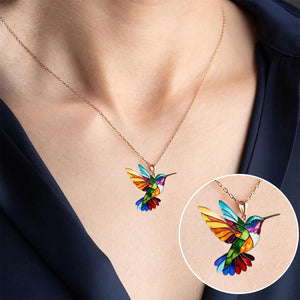 Colorful Hummingbird Necklace - Gift Bird For Lovers