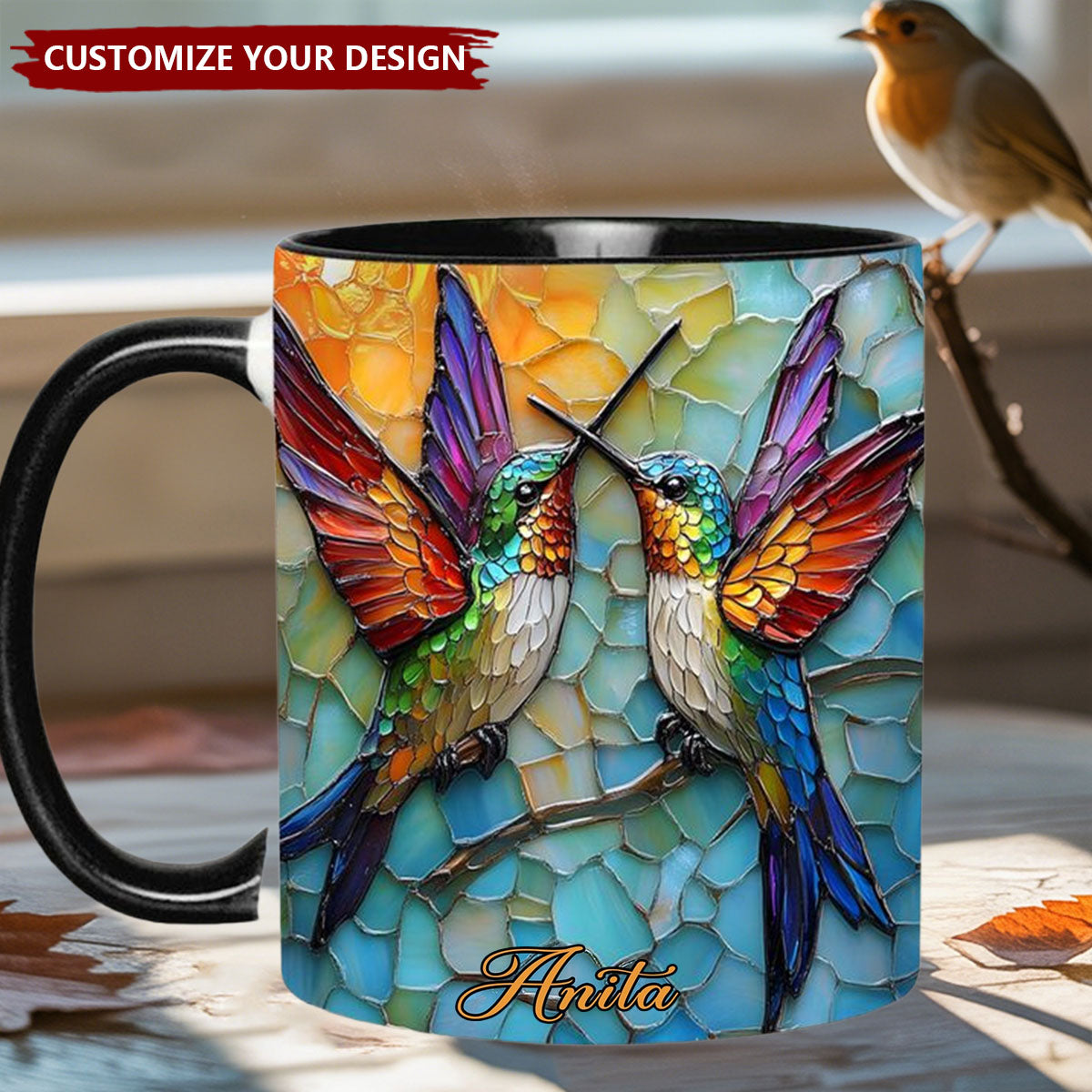 Couple Hummingbird - Personalized Hummingbird Coffee Mug