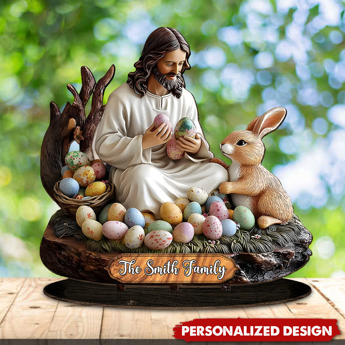 He Is Risen-Personalized Christian Big Freestanding