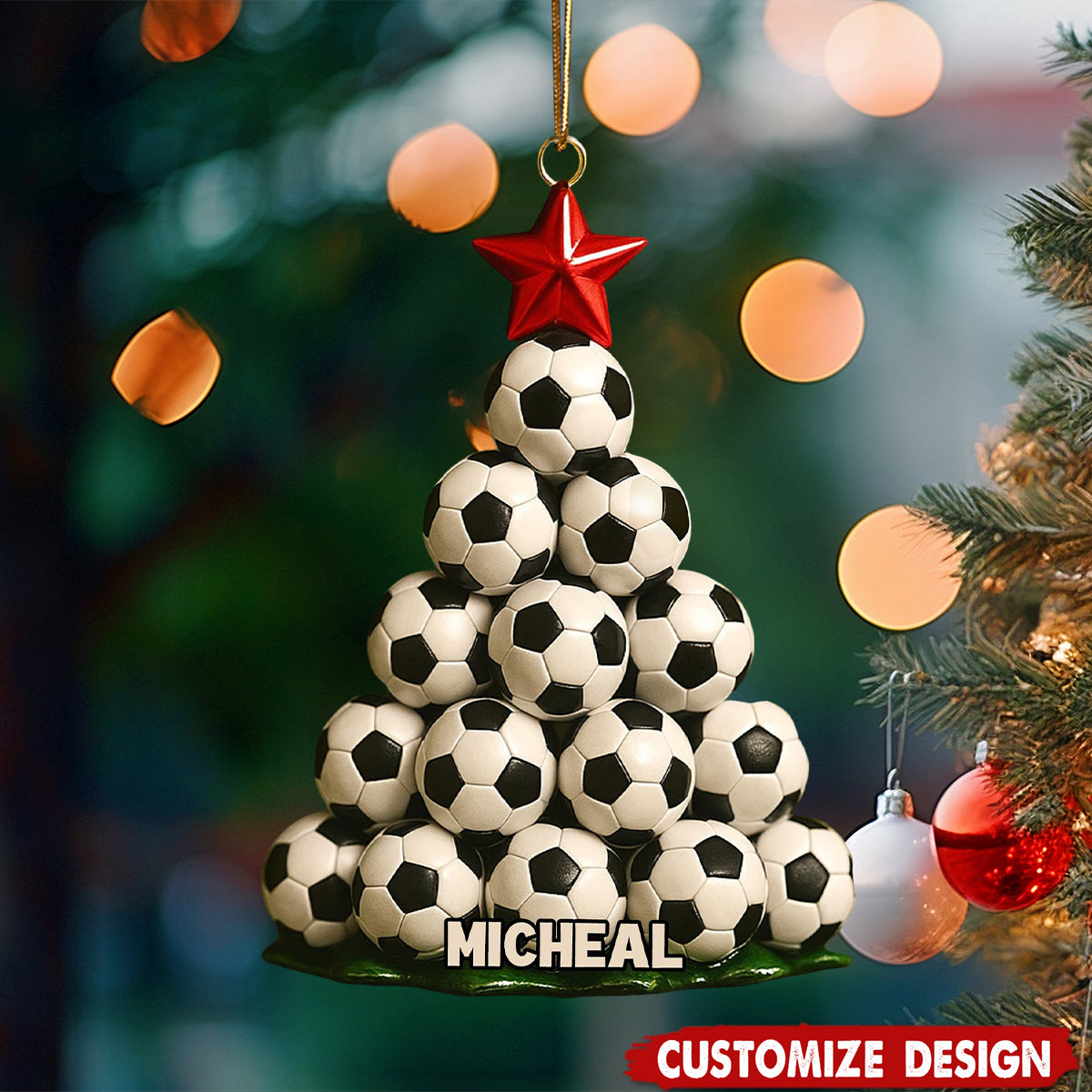 Personalized Soccer Christmas Ornament Great Gift Idea For Soccer Players Soccer Christmas Soccer