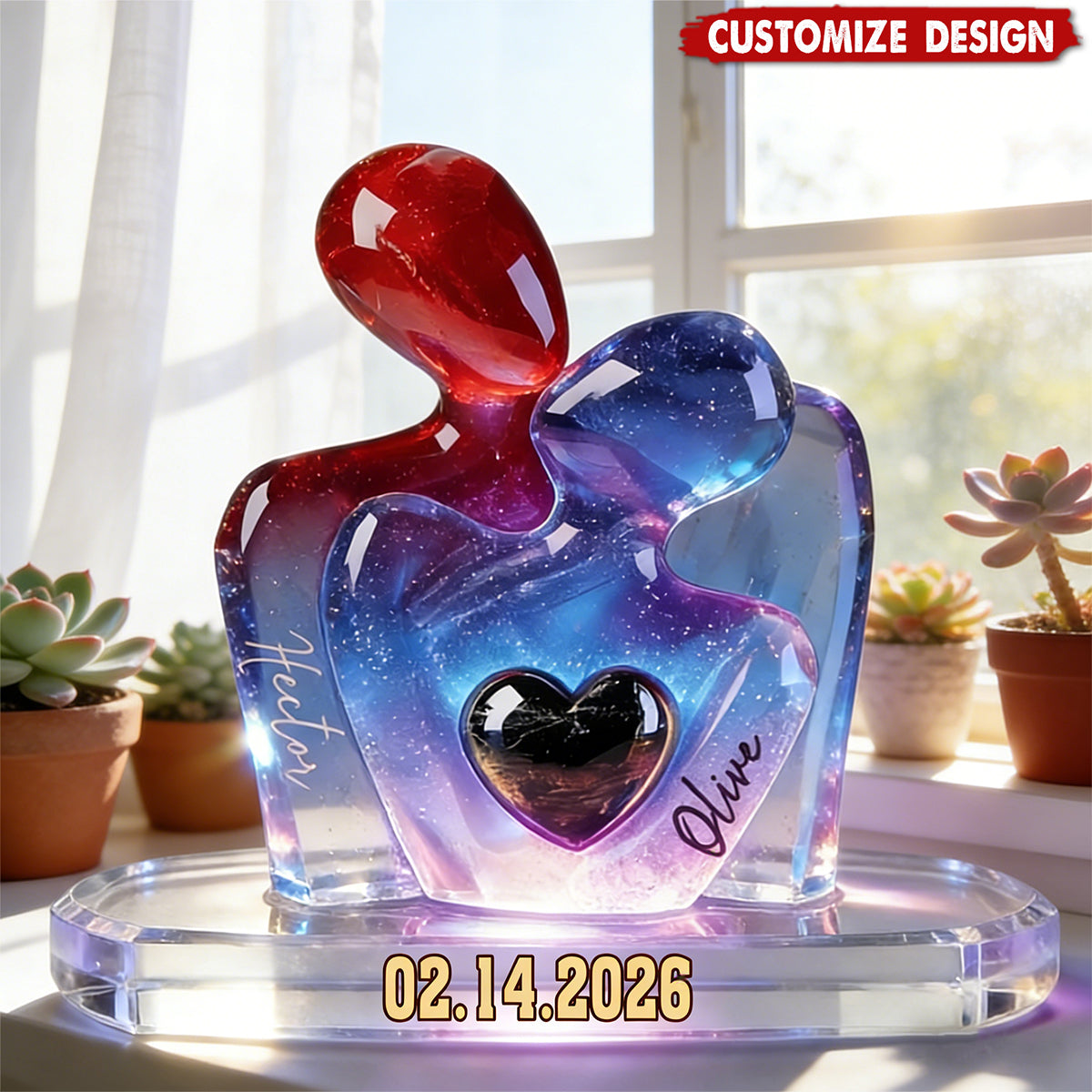 New Release - Personalized Couple Acrylic Plaque - Gift For Couple