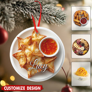Personalized Funny Food Christmas Ornament - Gift For Foodie