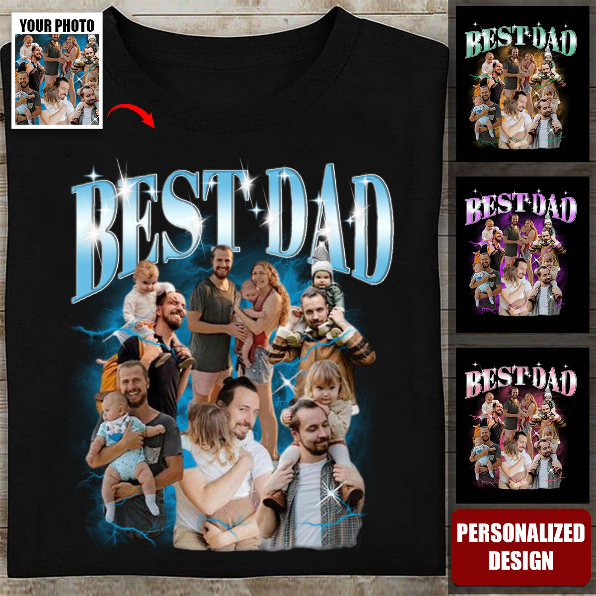 Best Dad Ever Shirt-Personalized T-shirt-Father's Day Gift