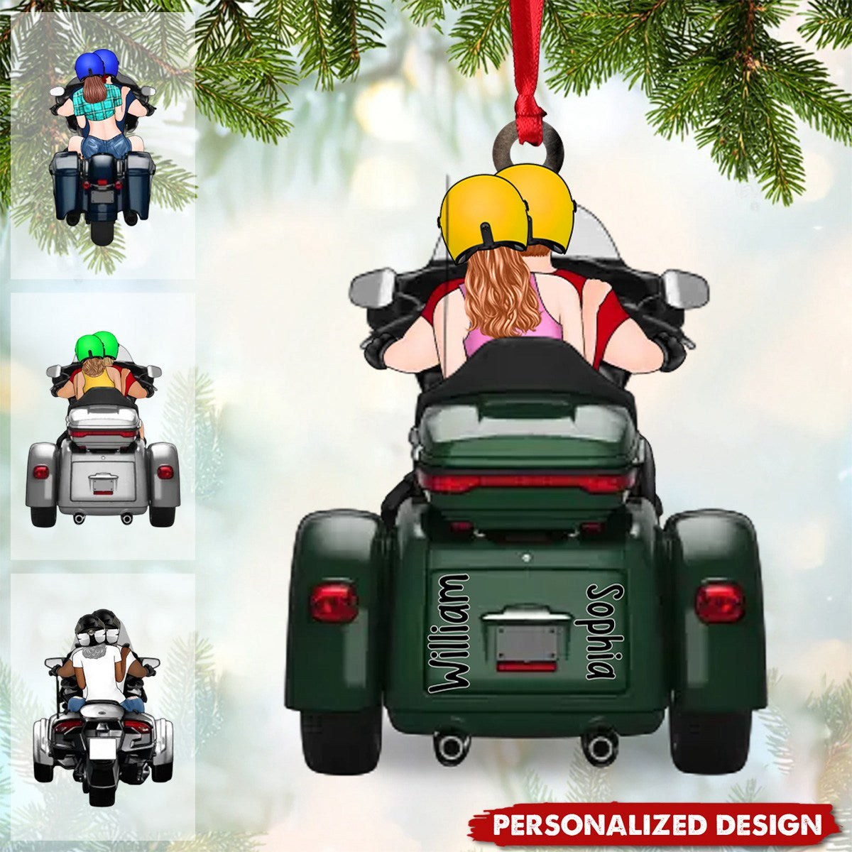 Motorcycle Lovers For Couples Ornament-Personalized Christmas Ornament-Gift For Motorcycle Lovers