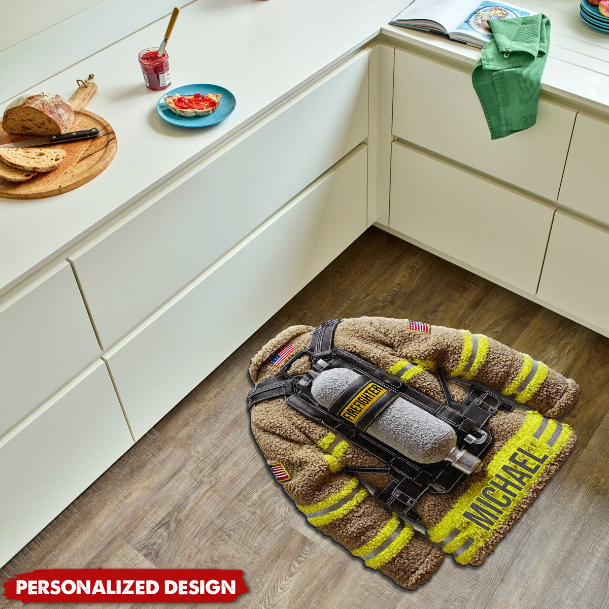 Proud Firefighter-Personalized Firefighter Doormat/ Rug