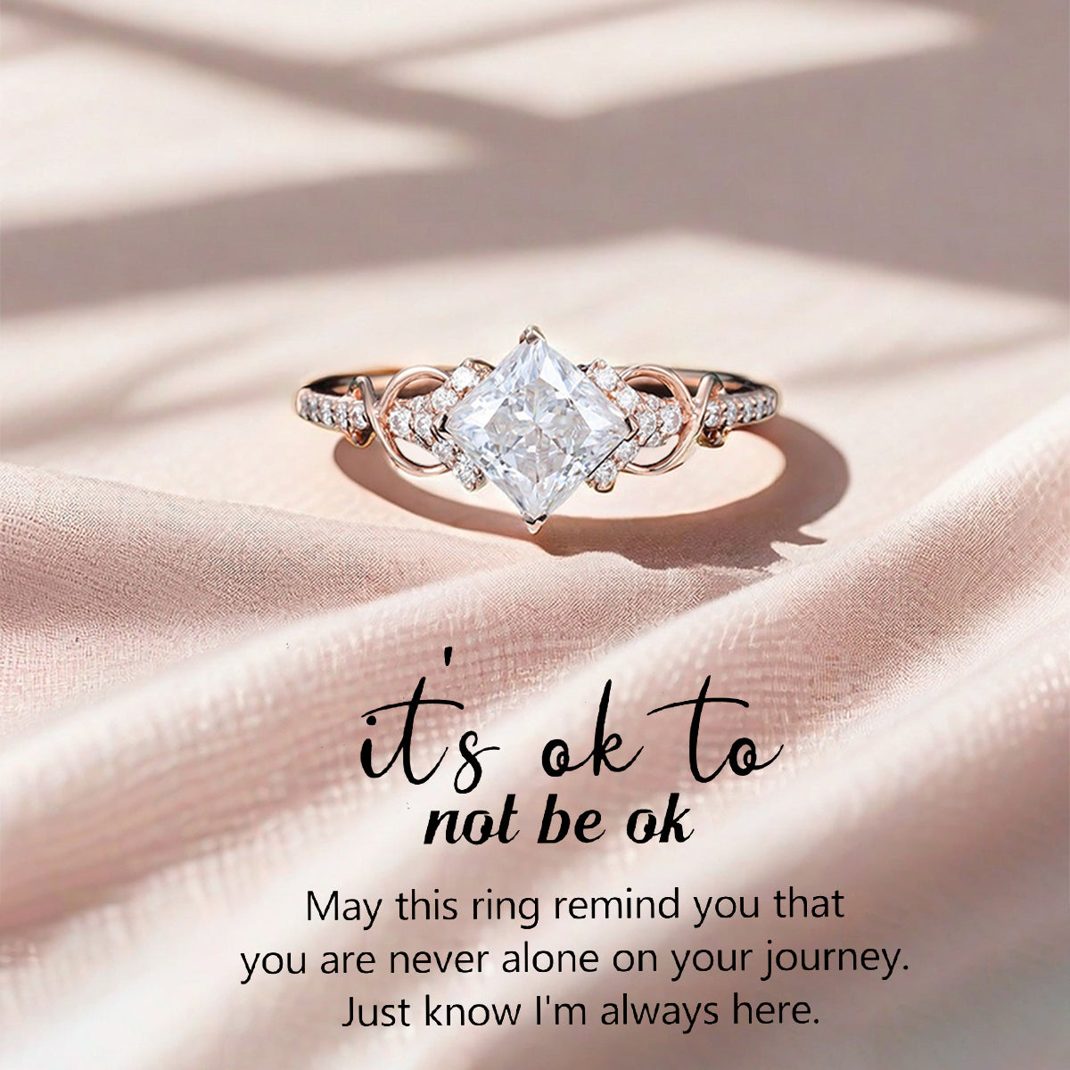 It's OK To Not Be OK Princess Ring - Gift For Your Loved One