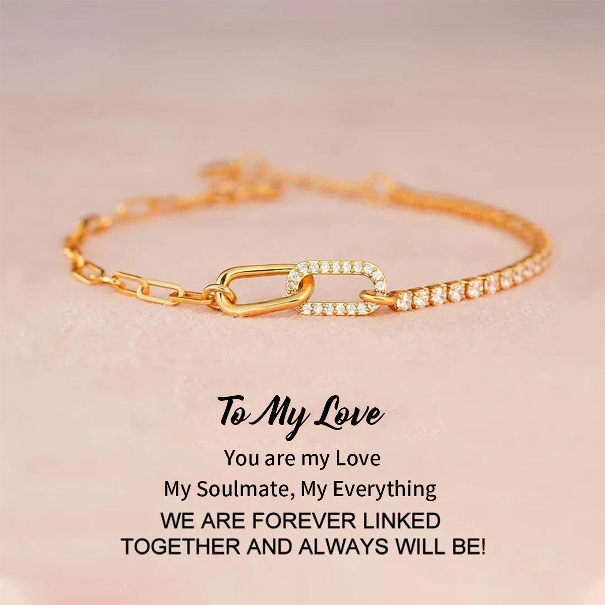 For My Love - Double Link Circle Bracelet