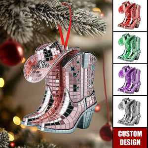 Cowgirl Boots And Hat - Personalized Cowgirl Ornament - Gift For Cowgirl