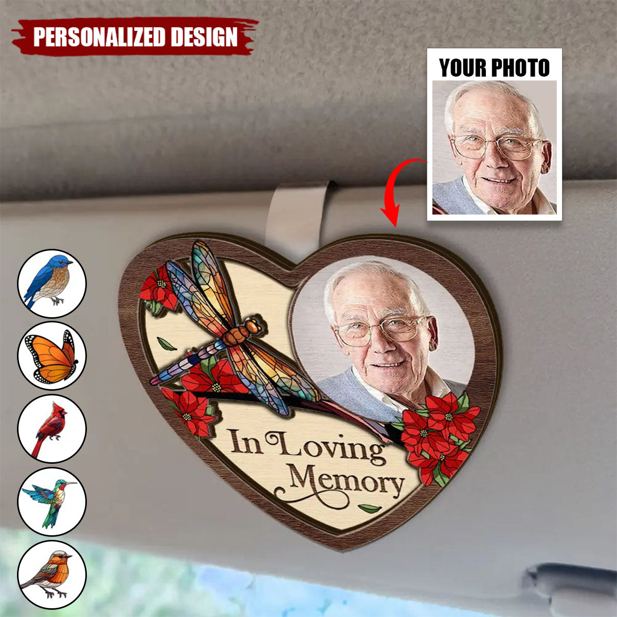 I'm Always With You-Personalized Shaped Car Visor Clip