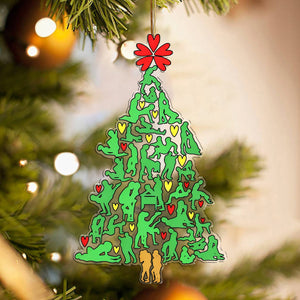 Funny Naughty Tree Christmas Acrylic Ornament