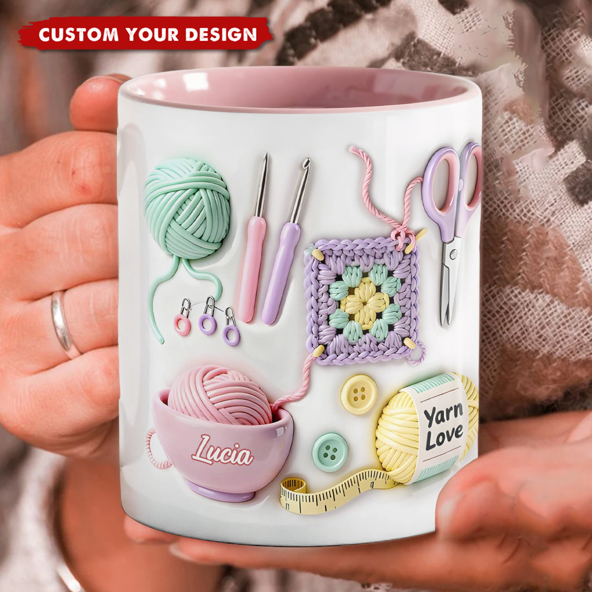 Personalized Custom Accent Mug, Gift For Crafters And Creative Souls