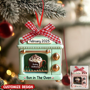 Bun In Oven Christmas Ornament: Pregnancy Announcement, New Mom Gift