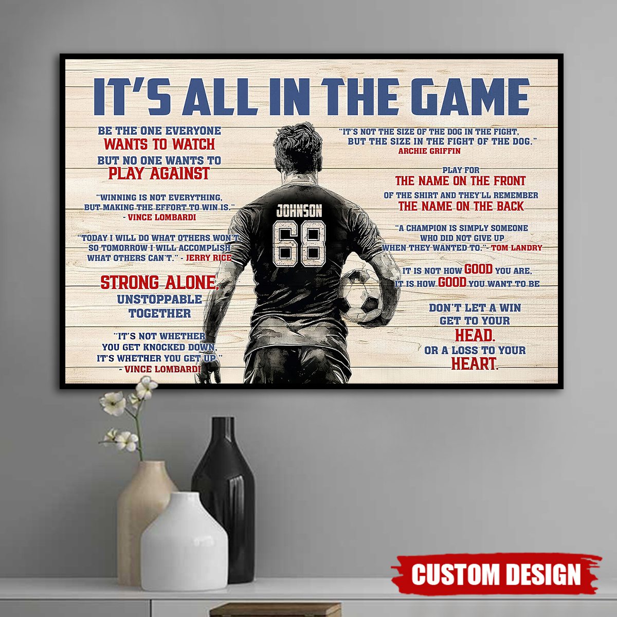 Personalized Soccer Man Poster - Gift For Soccer Lover