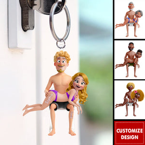 Personalized Naughty Couple Keychain Gifts For Couple