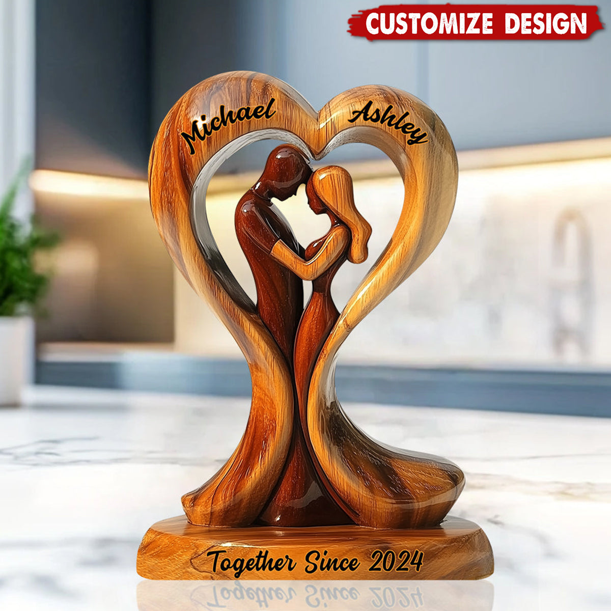 You And Me We Got This - Personalized Couple Shaped Acrylic Plaque