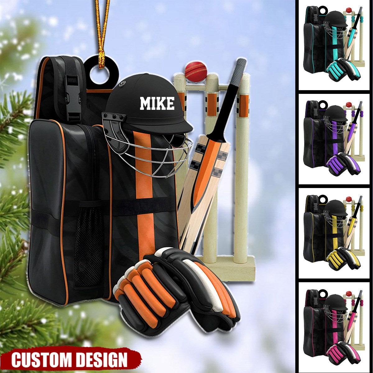 Personalized Cricket Christmas Ornament, Gift For Cricket Lovers - 2024 New Release