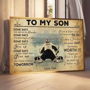 Custom Personalized Ice Hockey Poster, Gifts For Hockey Goalies