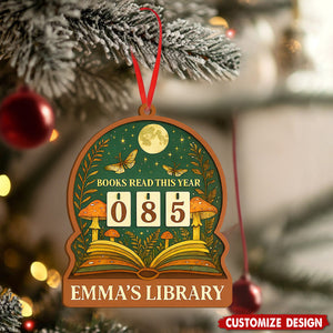 Book Counter Ornament, Books Read This Year Gift, Book Lover Gift, Bookshelf Decor, Bookish Library Decor, Bookworm, Reading Challenge Gifts