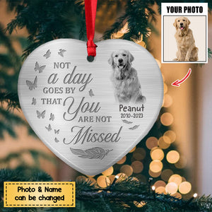 Custom Photo Your Wings Were Ready But My Heart Was Not - Memorial Personalized Ceramic Christmas Ornament