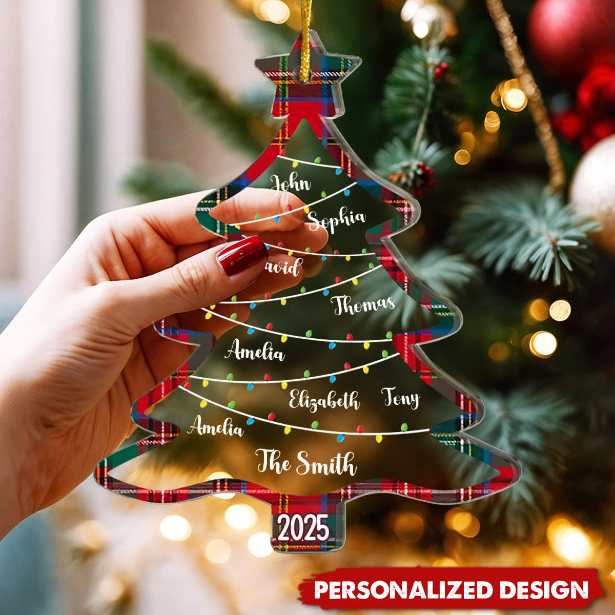 2025 New Releases Family Personalized Acrylic Ornament - Christmas Gift For Family Members