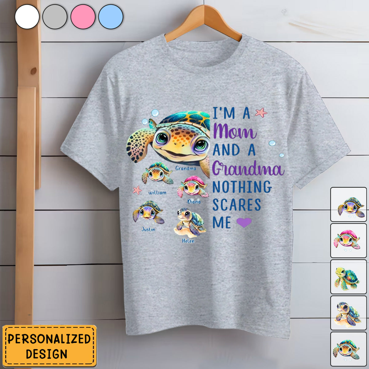 Nothing Scares Me-Personalized Shirt-Gift For Grandma