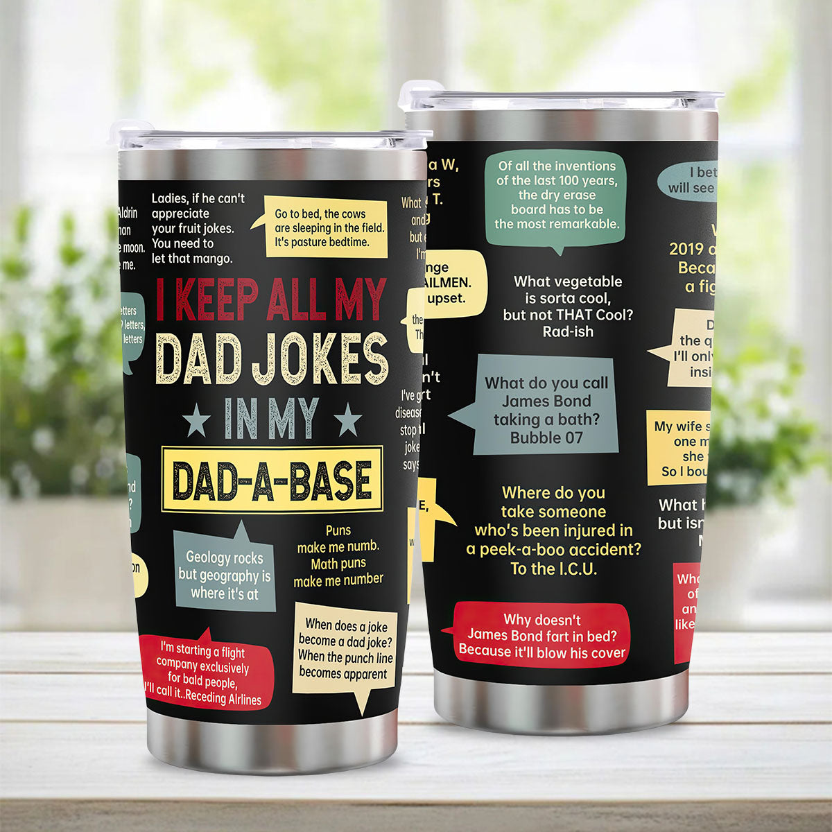 Gift for Dad - Stainless Steel Tumbler 20Oz - Dad Joke Birthday Gift for Dad Men Gift - Fathers Day Gift