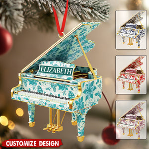 Personalized Piano Christmas Ornament - Gift For Piano Lovers, Musician And Piano Player