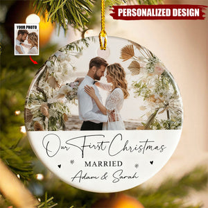 Personalised 1st Christmas as Mr and Mrs Ornament