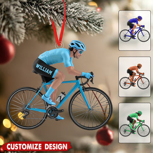 Personalized Bike Rider Christmas Ornament - Gift for Cycling Enthusiast And Cyclist