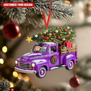 Personalized Truck Christmas Ornament, Gift For Trucker Ornament